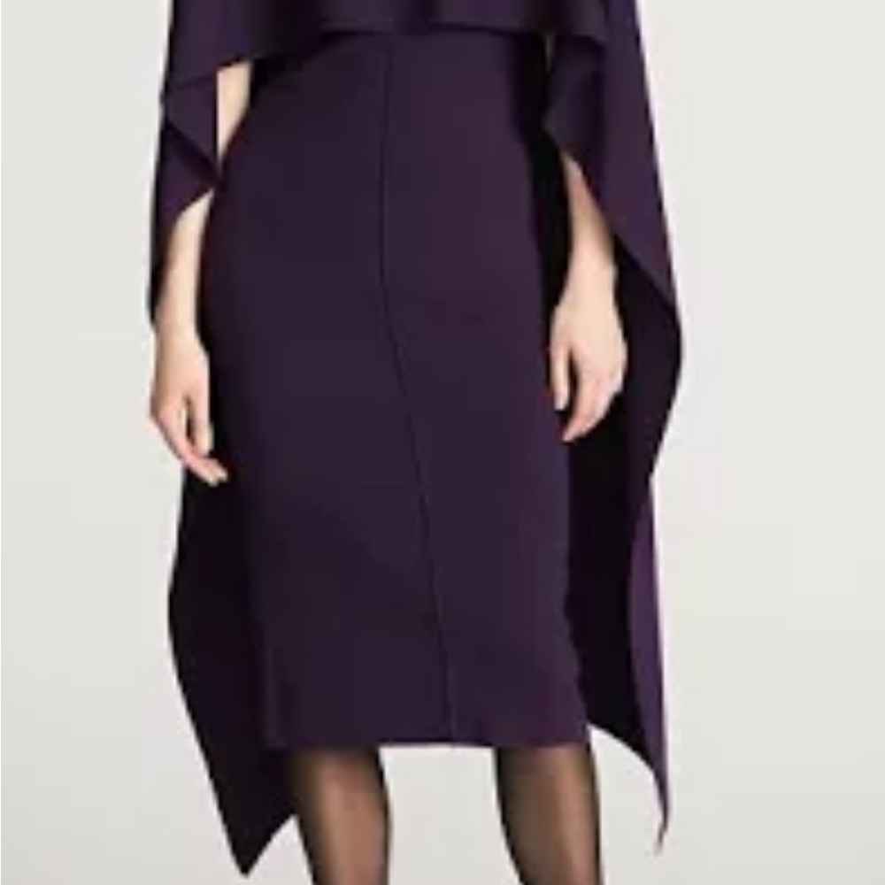 Elegant Purple Cape Dress
